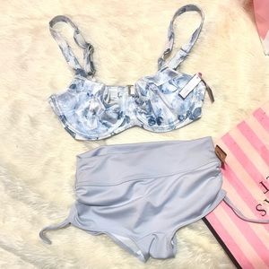 Victorias Secret swim suit blue floral
